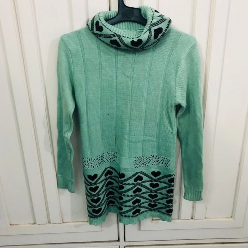 Green sweater dress - Picture 1 of 8